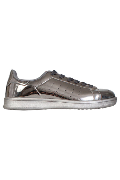 Waffle Pump Mens Metallic Pewter Smith Sneakers