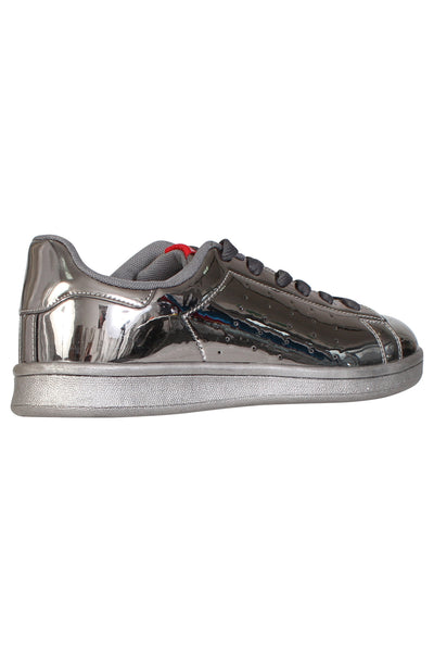 Waffle Pump Mens Metallic Pewter Smith Sneakers