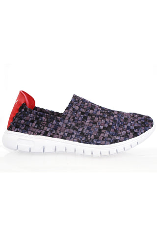 Waffle Pump Womens Casual Multi Navy Sneakers Comfy Slippers