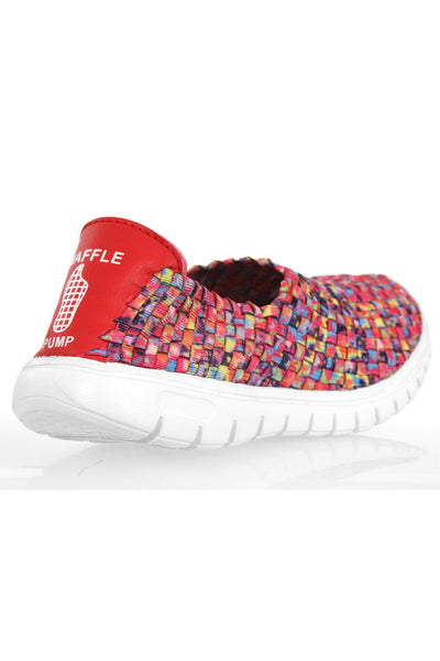 Waffle Pump Womens Casual Multi Fuschia Sneakers Comfy Slippers