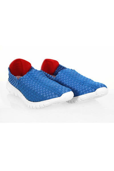 Waffle Pump Mens Casual Royal Blue Sneakers Comfy Slippers