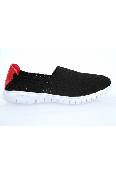 Waffle Pump Mens Casual Black Sneakers Comfy Slippers
